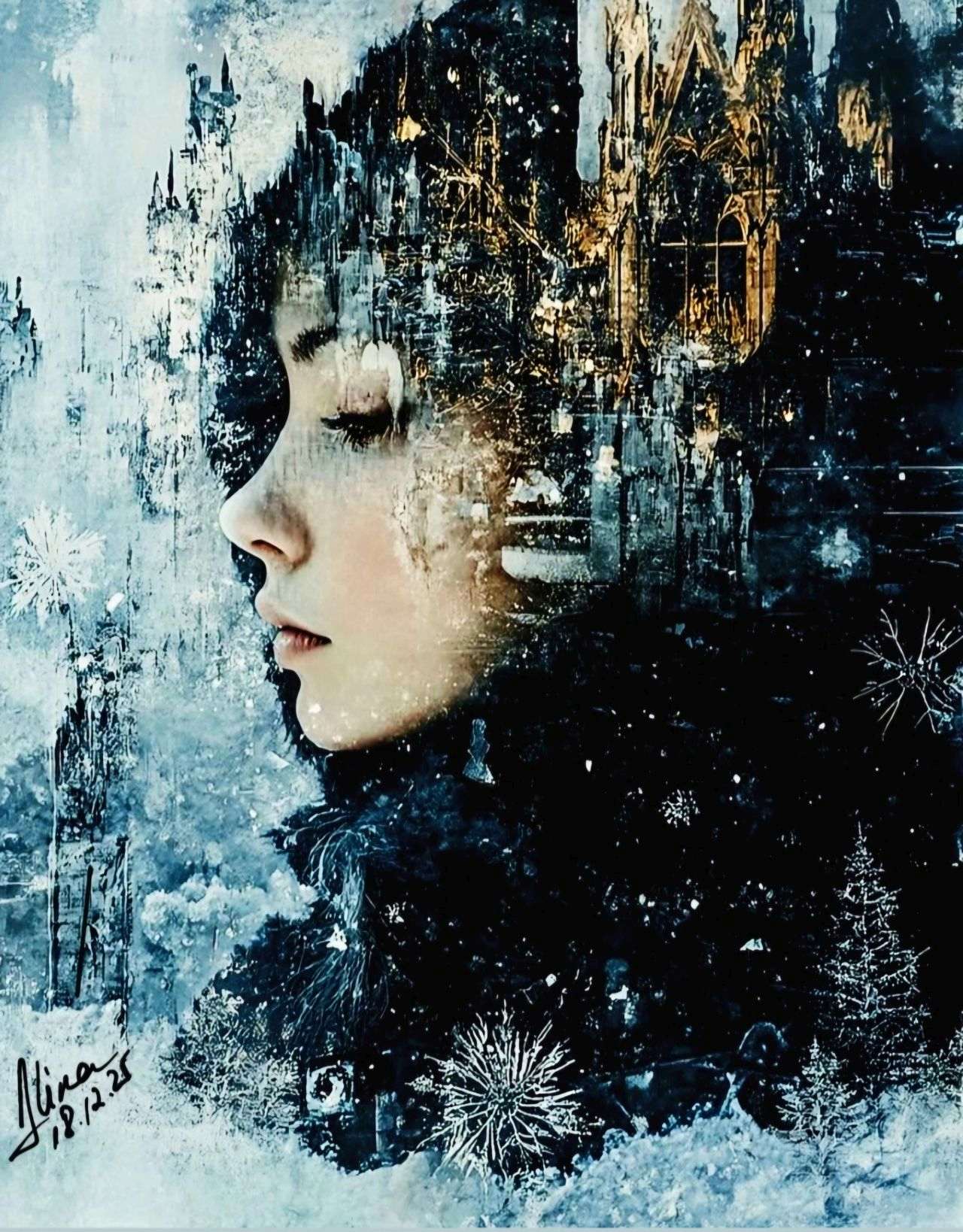ArteDiAlina.com painting: Lady Winter
